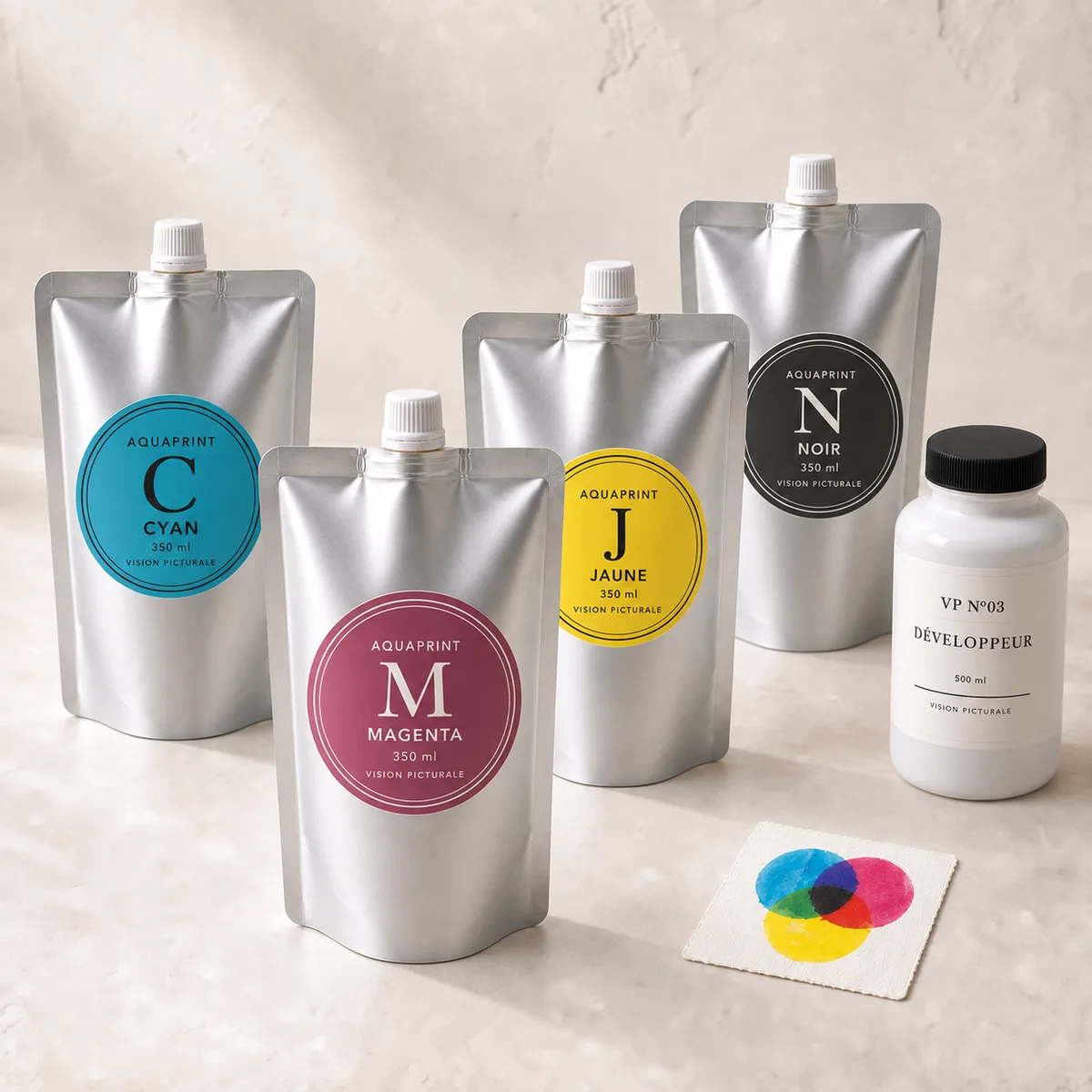 Kit Gum Print Color — Quadrichromie pigmentaire